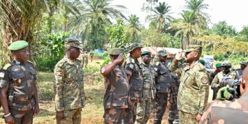 Gen Kainerugaba Visits Joint Operation Shujaa Forces in DRC