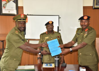 Col Deo Akiiki Hands Over Office of UPDF Deputy Spokesperson to Major Bilal Katamba