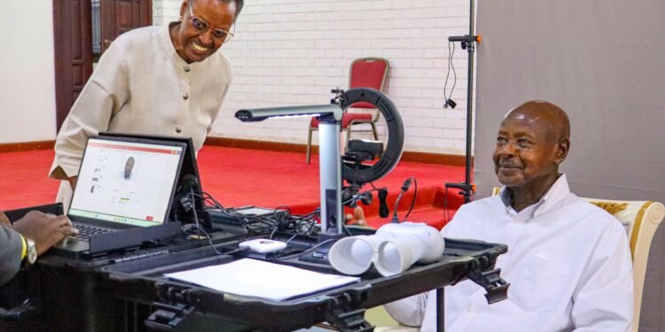 President Museveni and the First Lady Renew Their National ID Cards
