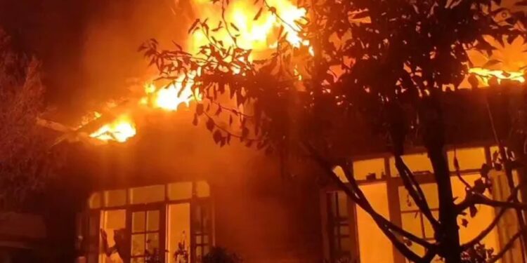 Luweero: Mayor’s Mansion Destroyed in Flames:Investigations Broaden towards Family dispute