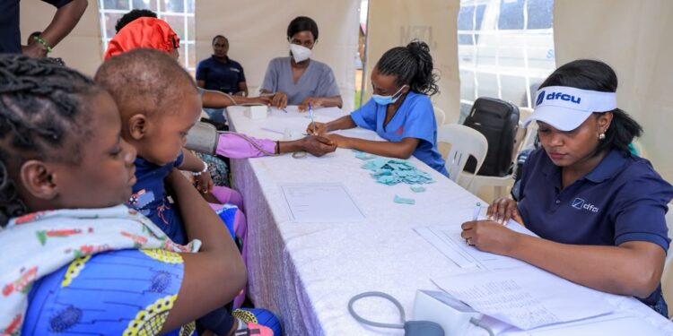dfcu-Rotary Lifeline: Over 400 Mutungo Residents Benefit from Free Medical Outreach